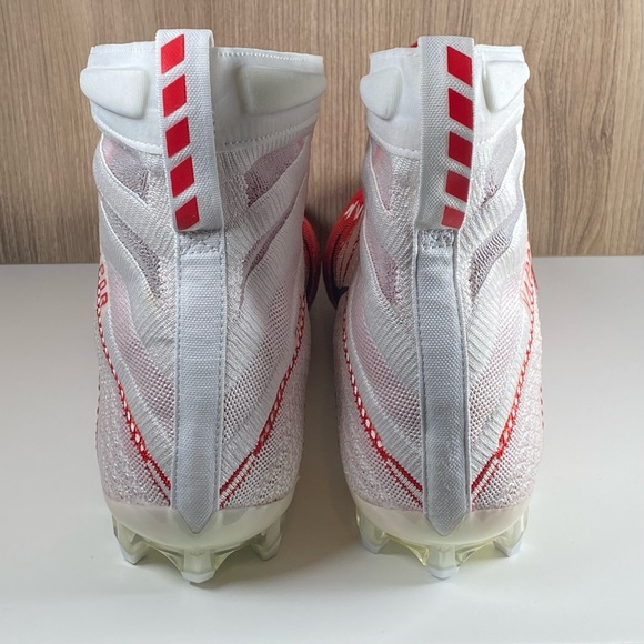 Nike Vapor Untouchable 3 Elite Football Cleats White/Red AO3006-160 Men’s Sz 12 - Picture 7 of 9
